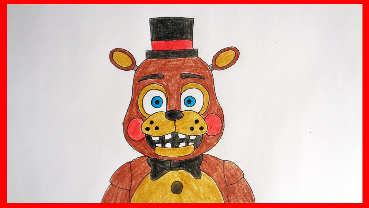 How to draw Freddy Fazbear v2 five nights at freddy's characters - YouTube Jak Narysowac Postacie Z Fnafa