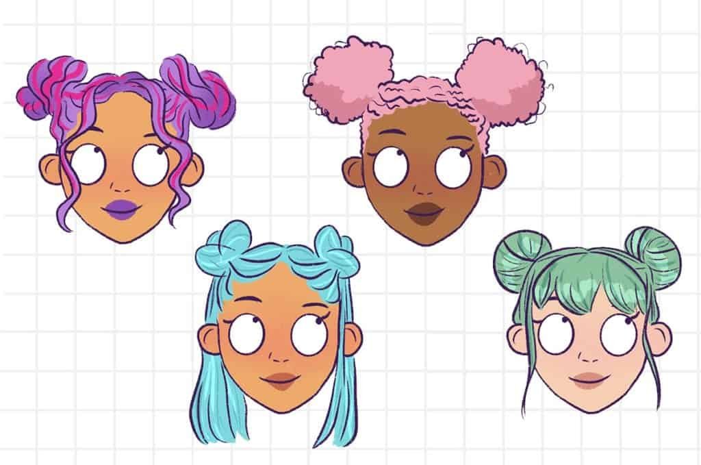 How To Draw Space Buns