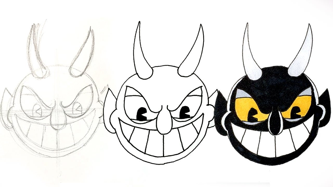 How to Draw the Devil from Cuphead Step by Step - YouTube How To Draw Cuphead Devil
