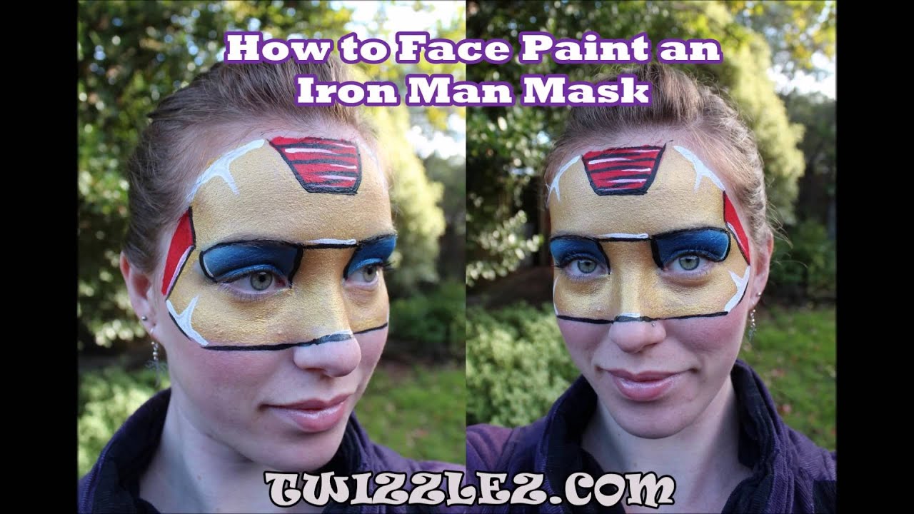 Iron Man Face Paint Easy
