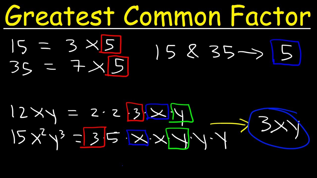 How To Find The Greatest Common Factor Quickly! - YouTube What Is The Greatest Common Factor Of 8x And 40y