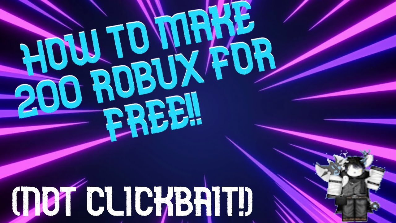 How to get 200 robux FOR FREE!! (giveaway) - YouTube How To Get Free 200 Robux