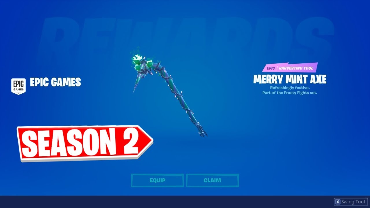 How to Get MERRY MINT AXE PICKAXE in Fortnite Chapter 4 Season 2 How To Get Merry Mint Axe