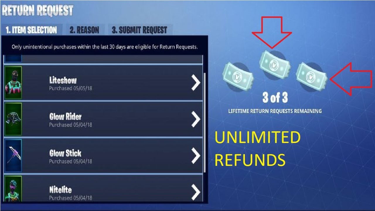 HOW TO GET UNLIMITED REFUNDS (FORTNITE) - YouTube How To Get More Refunds In Lol