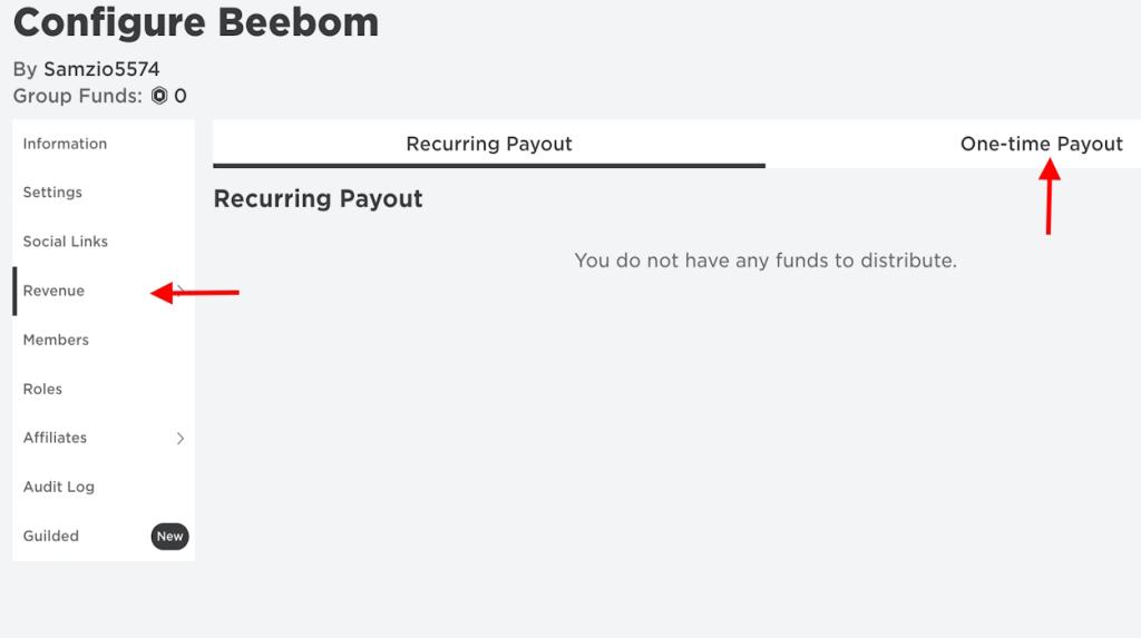 How To Do One Time Payout Roblox