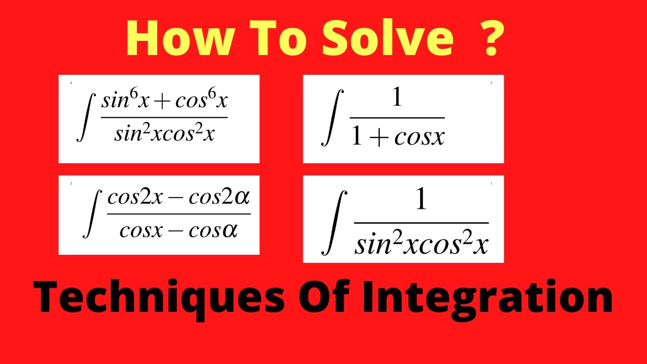 Integral Of Sin 2x Cos 6x