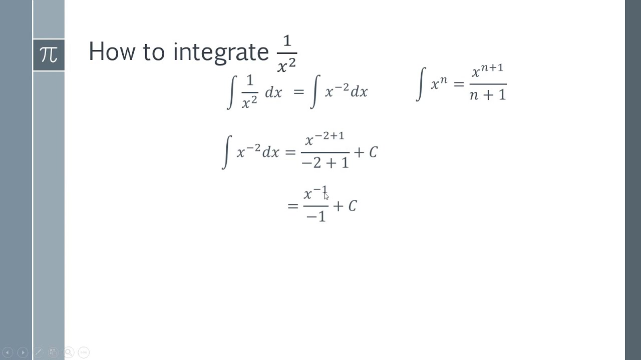 How to integrate 1/x^2 - YouTube Integral Of X 1 X 1 2