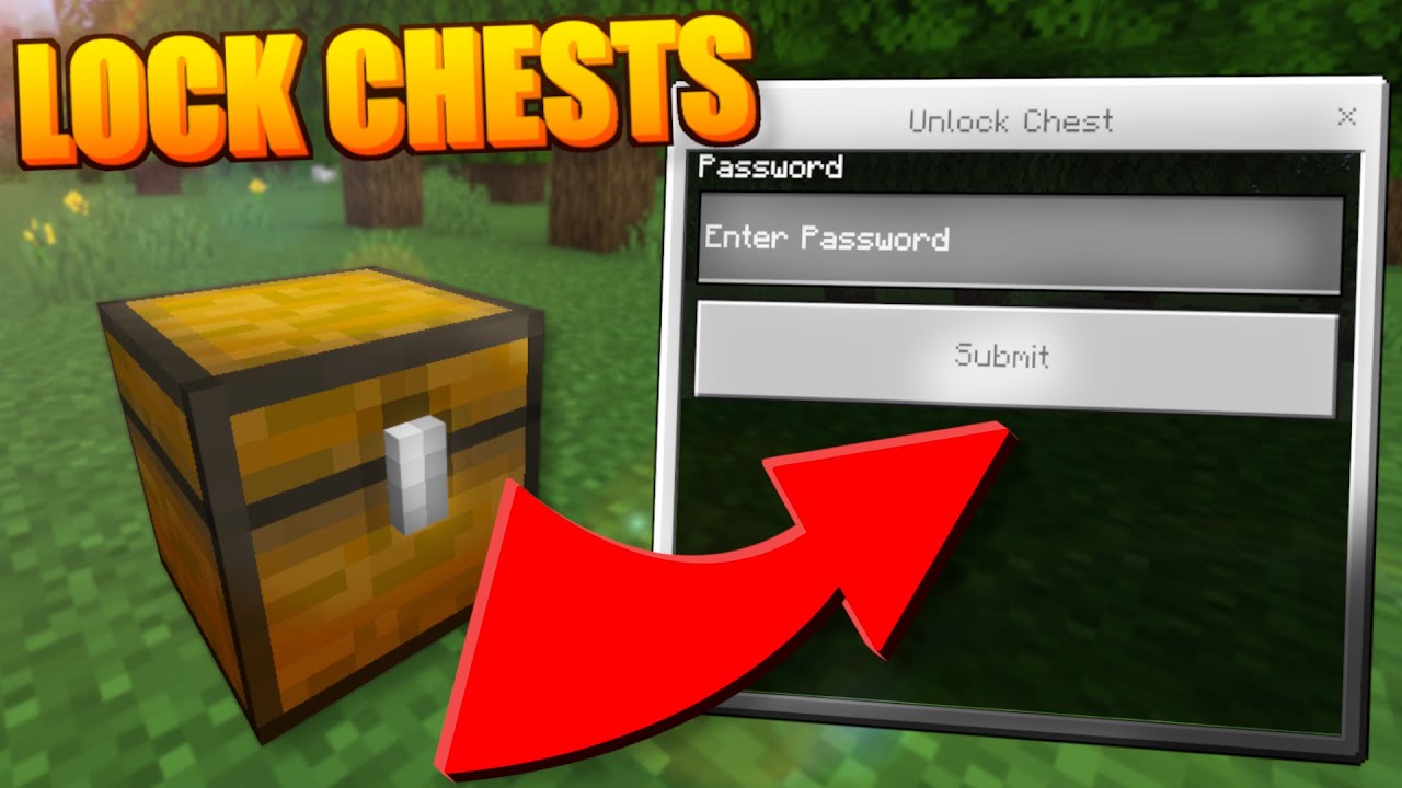 How To Lock Chests In MINECRAFT!! - Easy!! (Minecraft BE/PE) - YouTube How To Lock A Chest In Minecraft