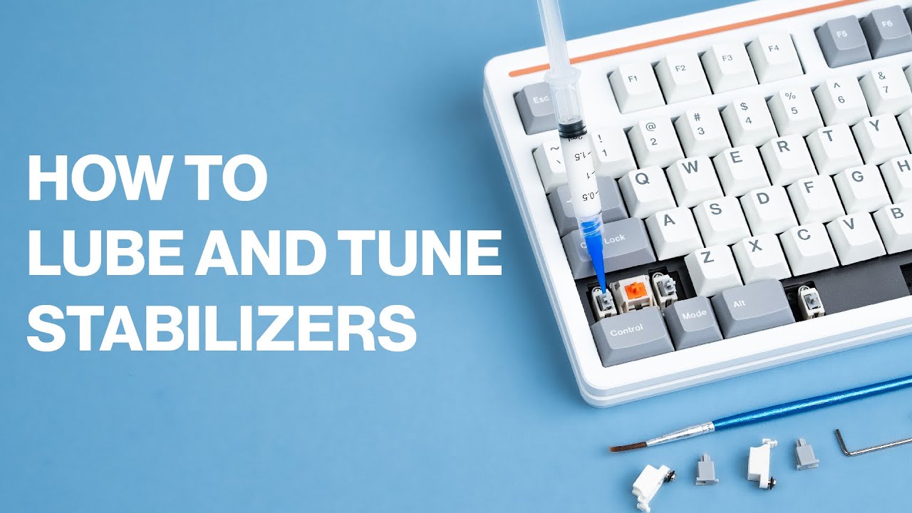 How to Lube and Tune Mechanical Keyboard Stabilizers - YouTube How To Lube Stabilizers Keyboard