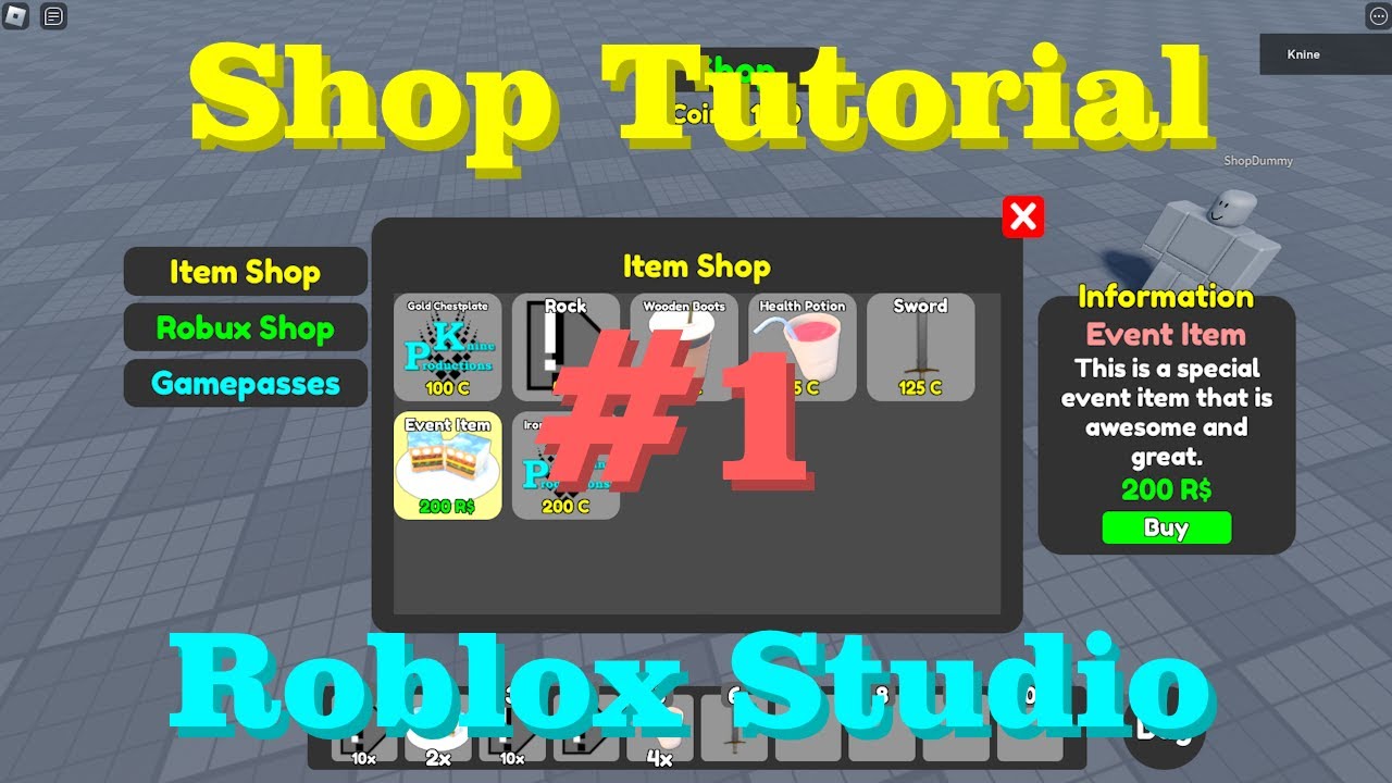 How To Make A Shop In Roblox