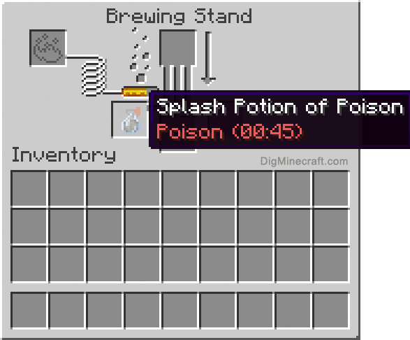 How to make a Splash Potion of Poison (0:45/0:33) in Minecraft How To Make A Poison Splash Potion In Minecraft