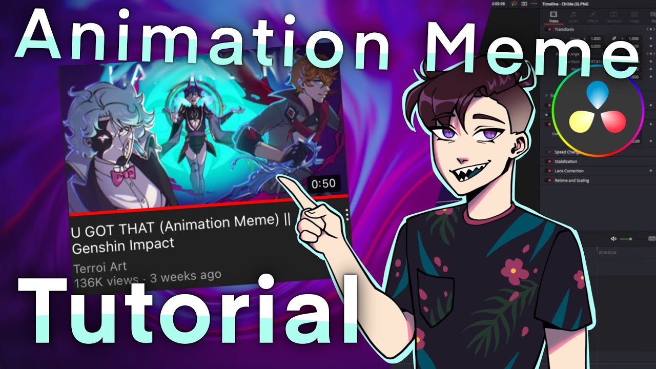 How to make Animation Memes FOR FREE! (DaVinci Resolve) Beginner How To Get Music For Animation Memes