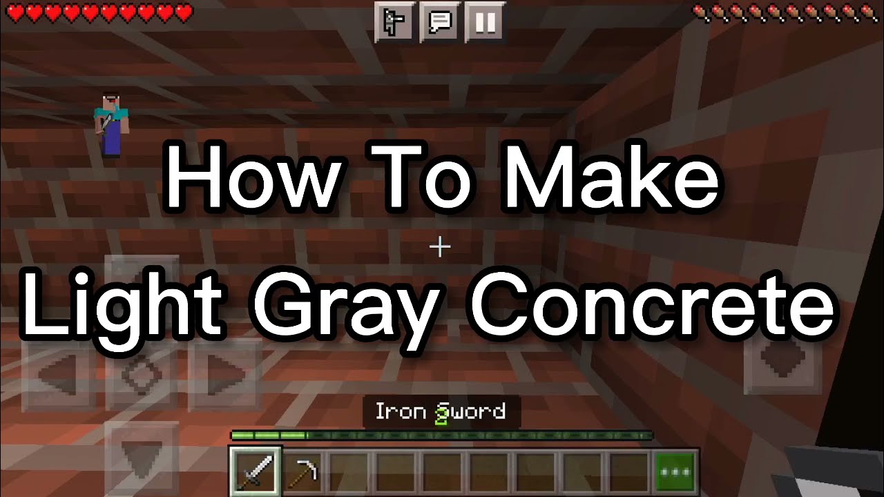 How To Make Light Grey Concrete In Minecraft