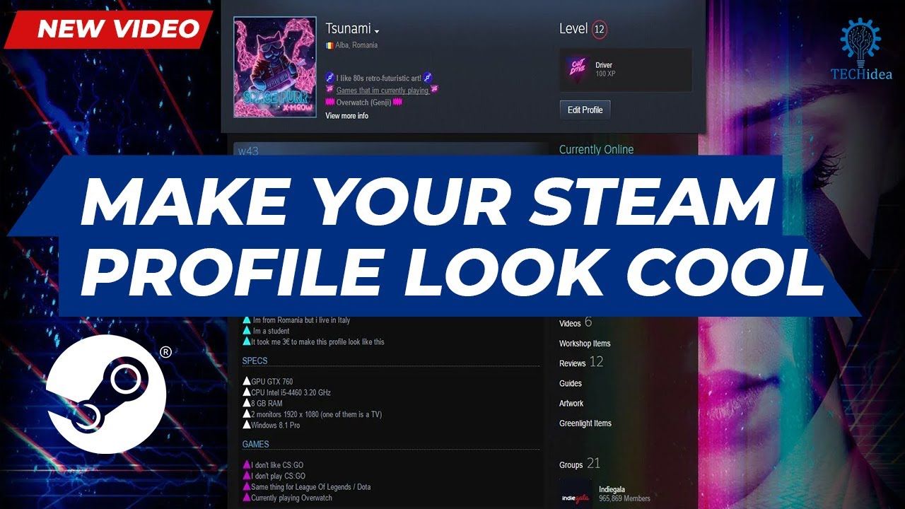 How To Make Anime Steam Profile