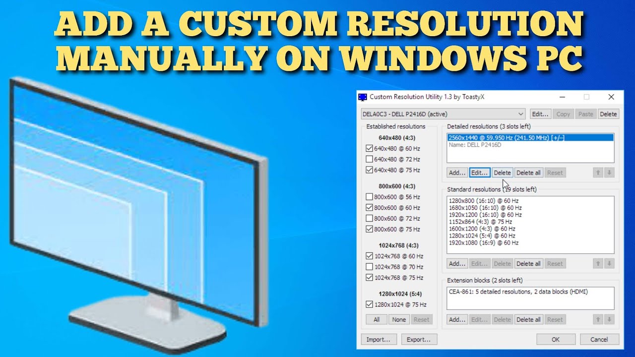 How to manually set a custom resolution on your Windows PC with CRU What Is A Cru As It Relates To A Laptop