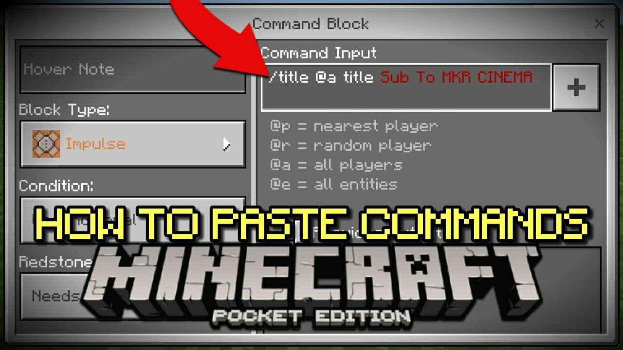 Minecraft Pe Command Block Commands