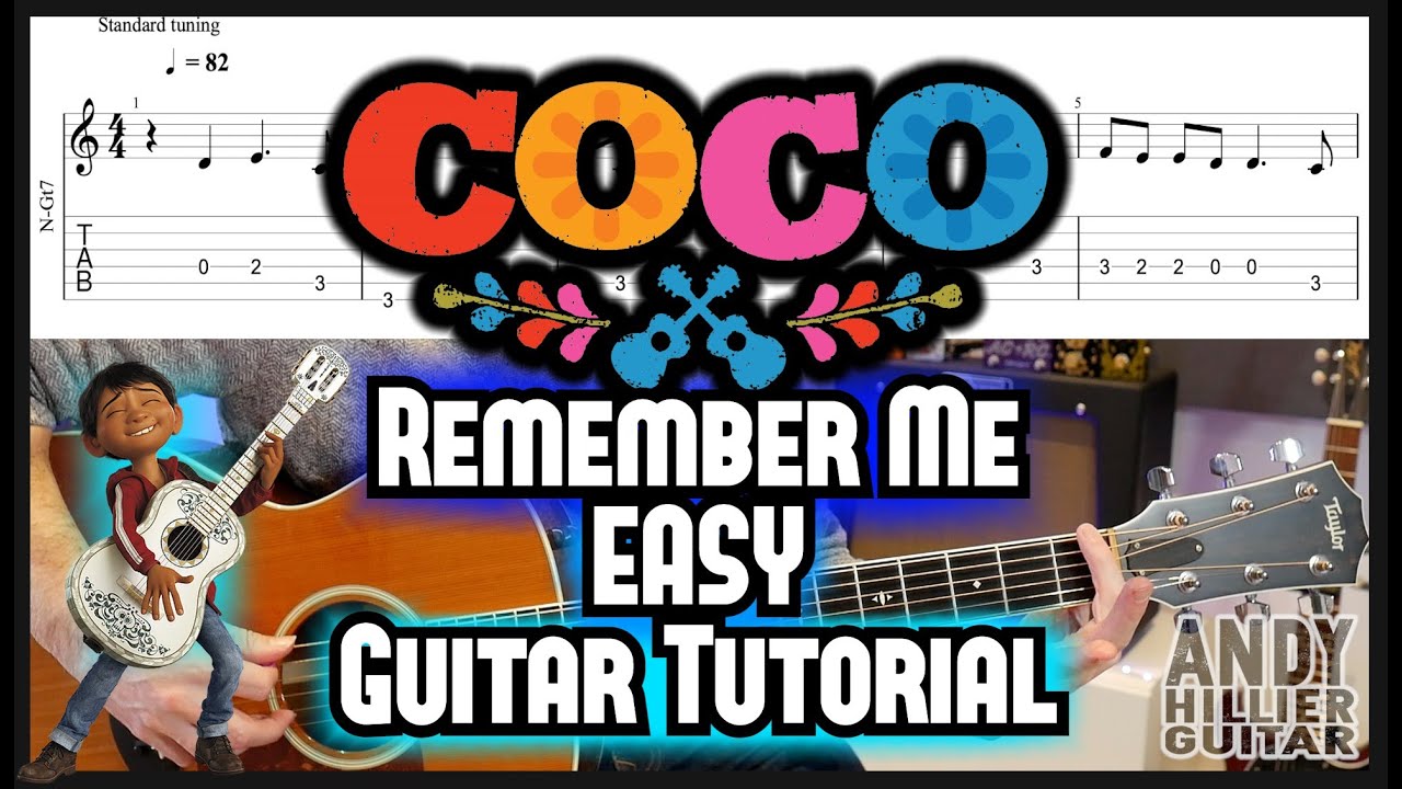 How to play Remember Me from Coco Guitar Tutorial (EASY) - YouTube Coco Remember Me Guitar Tutorial