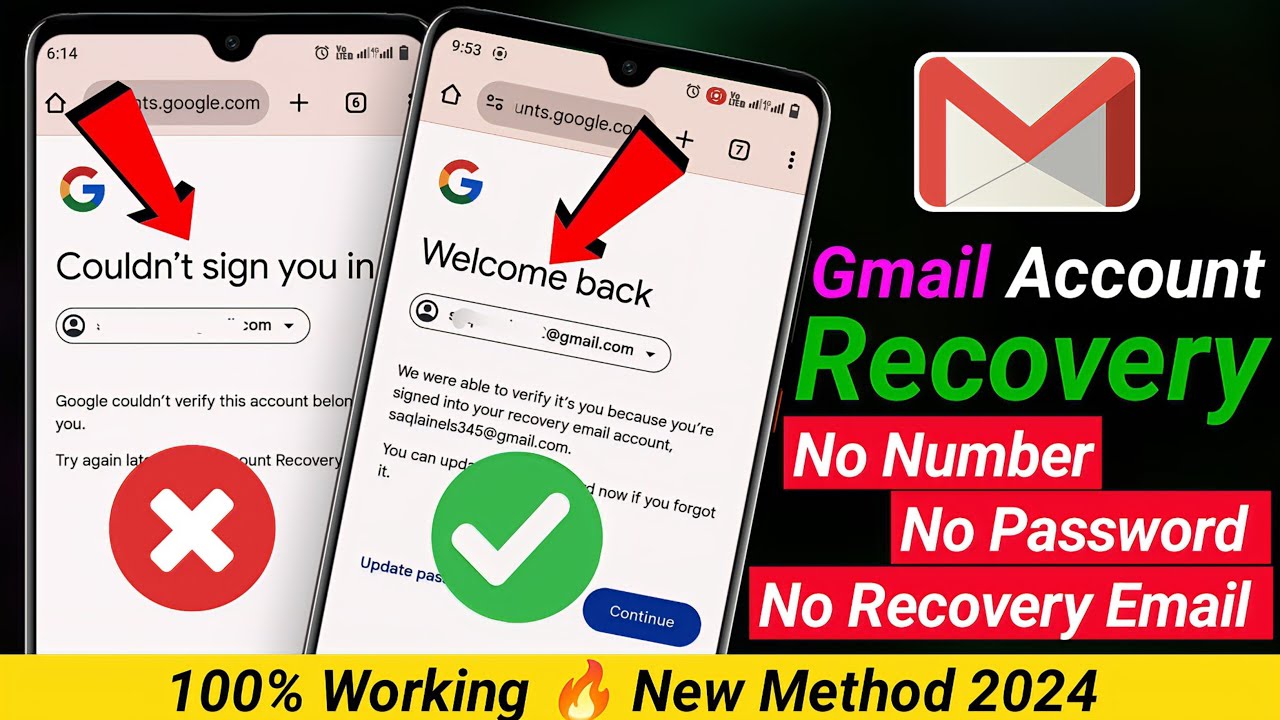 How To Recover Gmail Account Without Phone Number Password & Email Gmail Account Recovery Without Phone Number And Email