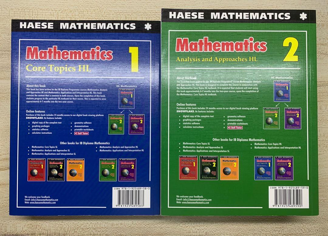 IB Mathematics - Core Topics HL + Analysis And Approaches HL, 興趣及遊戲, 書本 Ib Math Analysis And Approaches Hl Textbook Pdf