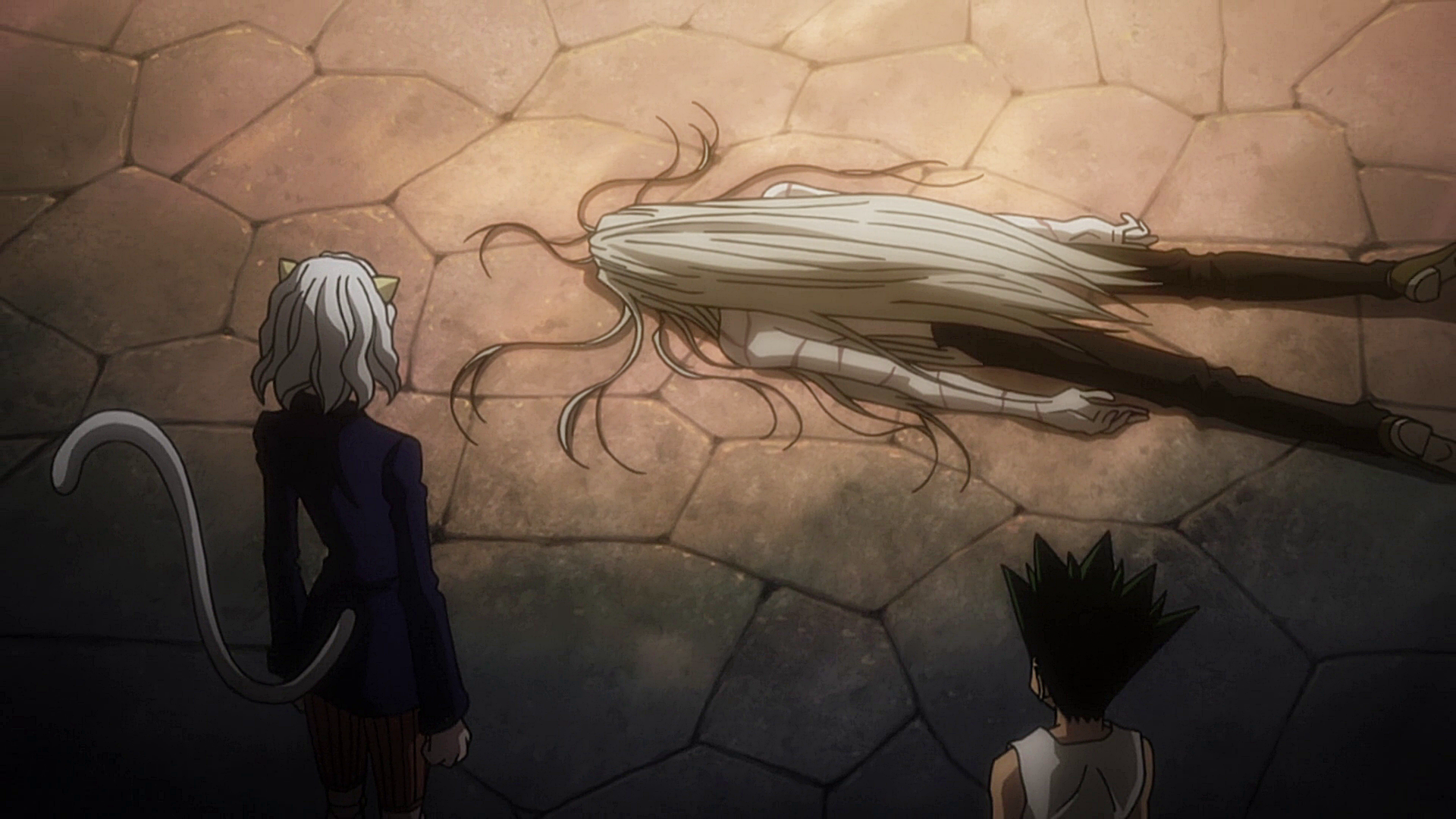 Image - 130 - Pitou and Gon find a dead Kite.png | Hunterpedia | Fandom Hunter X Hunter Kite Death