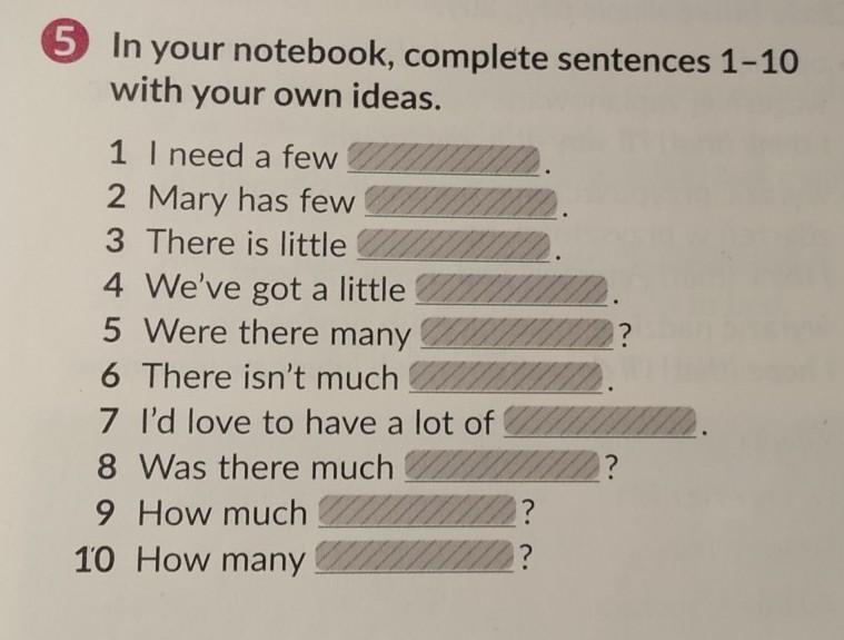 In Your Notebook Complete Sentences 1 10 With The Kitchen