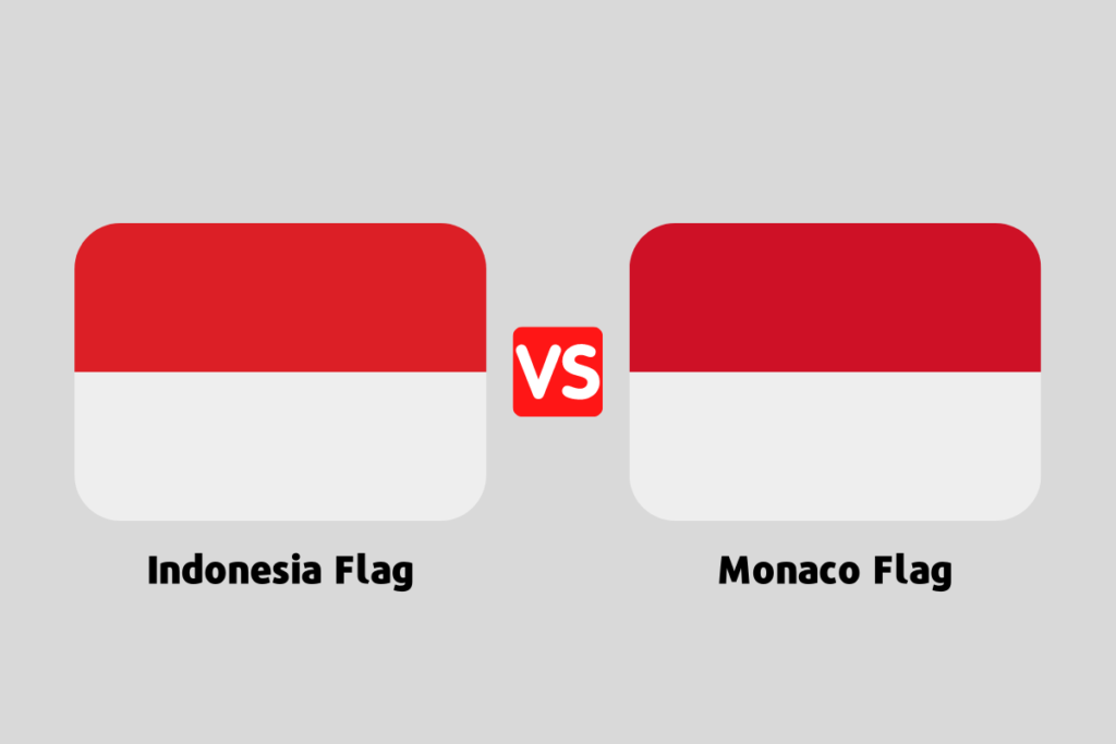 Indonesia Flag Vs Monaco Flag