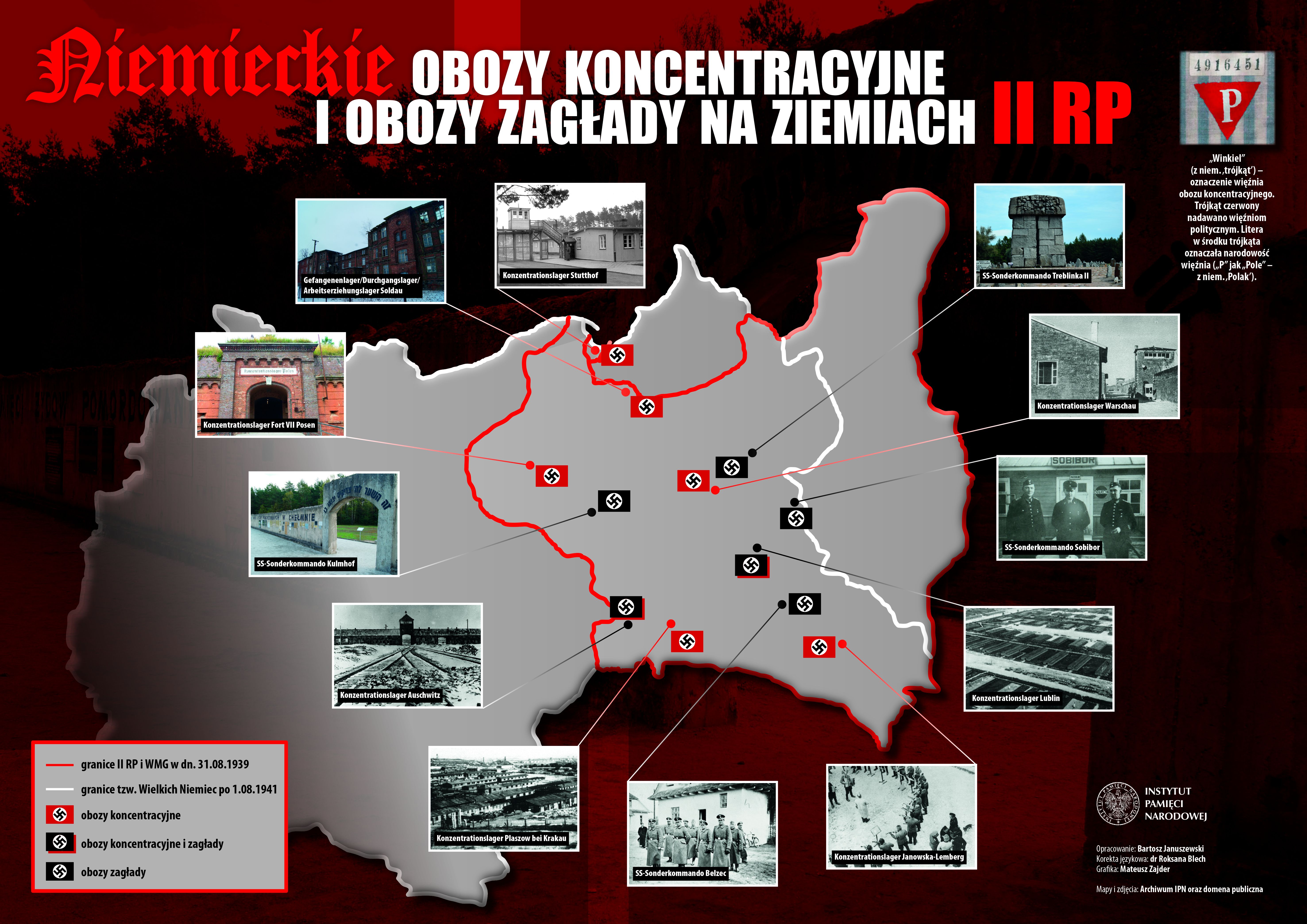 Infografika IPN Gdańsk „Niemieckie obozy koncentracyjne i obozy zagłady Gdzie Znajdowały Się Obozy Zagłady
