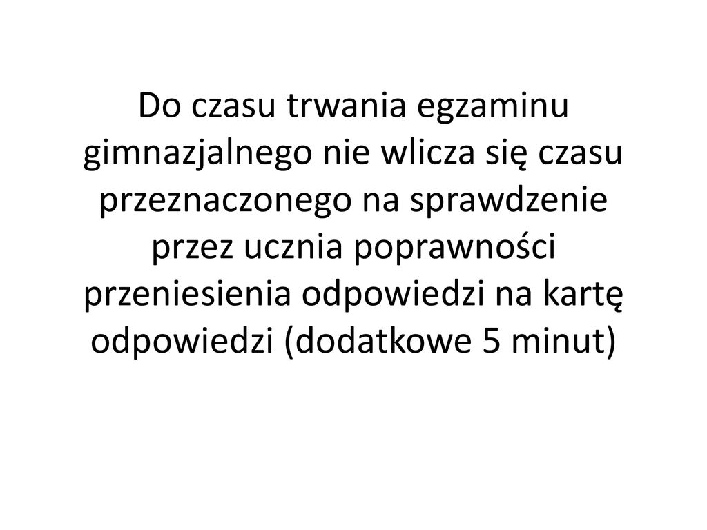 Ile Czasu Do Egzaminu Gimnazjalnego