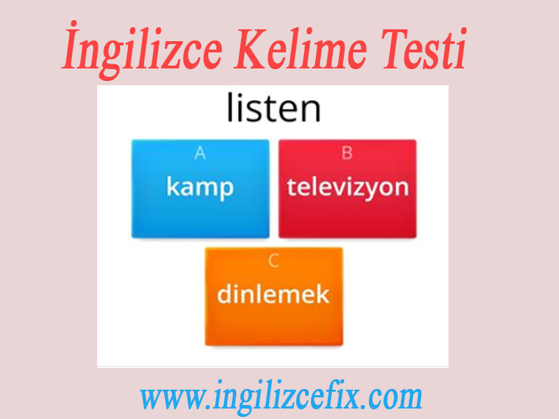 İngilizce Kelime Testi 1 (8.Sınıf 1.Ünite Meb Yayın) - ingilizceFix Test Perfekt 1 Rozdzial 2