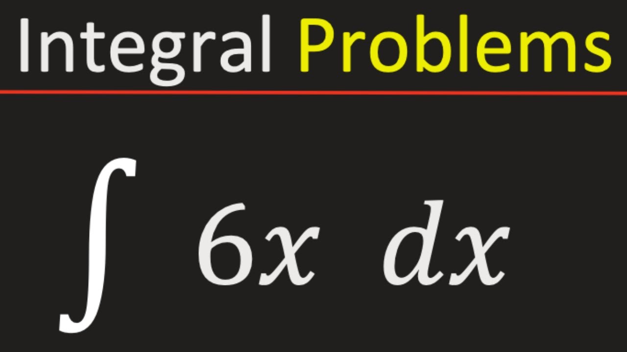 Integration of 6x | Integral of 6x - YouTube Integral Of Sin 2x Cos 6x