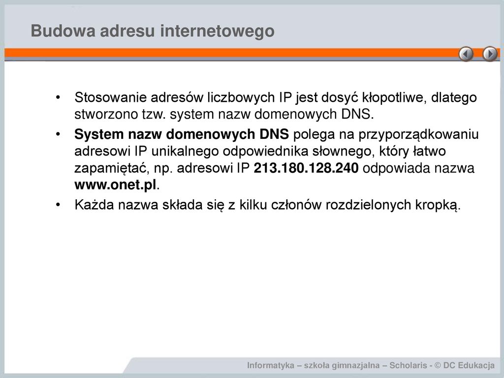 Internet jako globalna sieć komputerowa - ppt pobierz Translacja Nazw Domenowych Na Adresy Sieciowe Zajmuje Sie Usluga