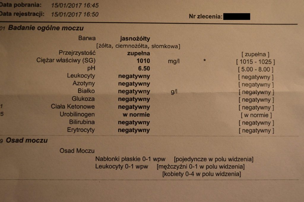 Interpretacja wyniku badania moczu - Pediatra Olsztyn - Paweł Cegiełka W Tabeli Zostały Przedstawione Wyniki Badania Moczu Dwóch Osób