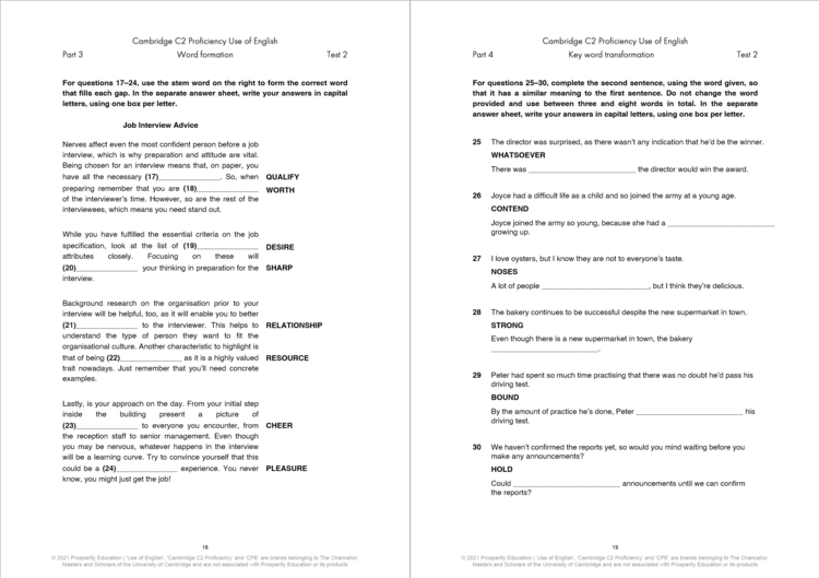 Introducing our latest book of practice tests for the Cambridge C2 English Adventure 2 Test