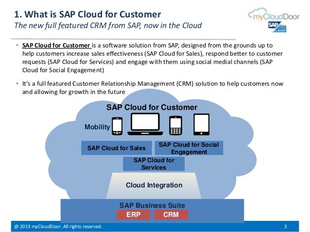 Introduction to SAP Cloud for Customer What Is Sap Cloud Technology