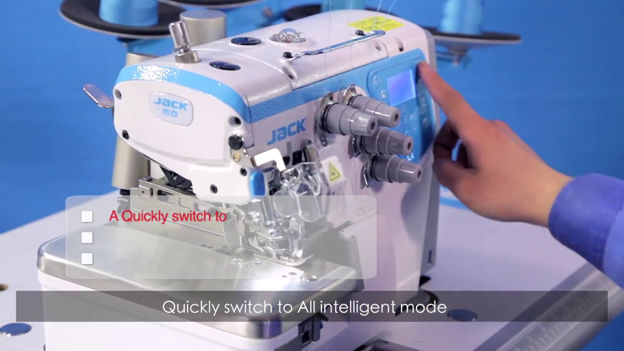 Jack C4 Full Automatic Overlock Machine - YouTube Maszyna W Której Pnie Są Przecinane I Przerabiane Na Tarcicę