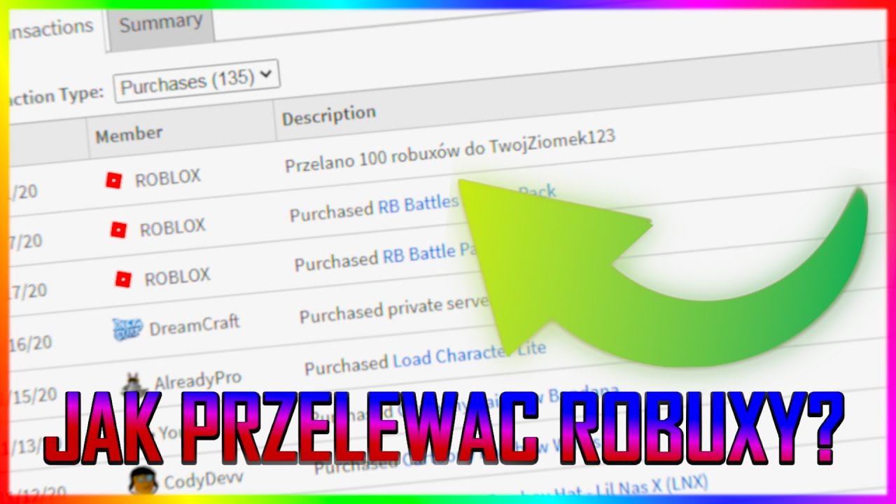 JAK DAĆ KOMUŚ ROBUXY W ROBLOX? | ROBLOX - YouTube Jak Dac Robuxy Bez Grupy