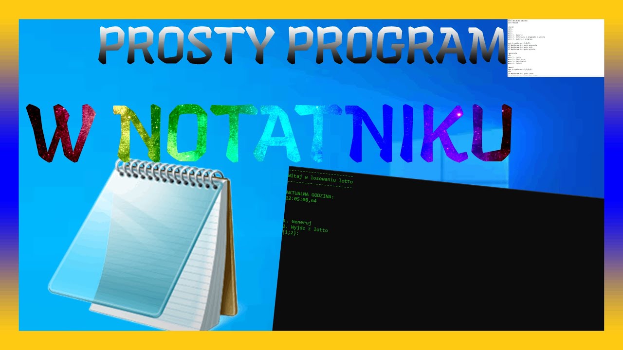 Jak napisać prosty program w notatniku 📝 - YouTube Jak Napisac Trojana W Notatniku
