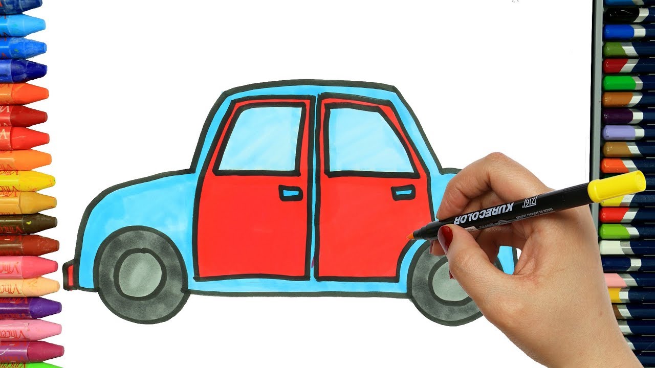 Jak narysować samochód | Kolorowanki dla dzieci | Kolorowanie Jak Narysowac Auto Dla Dzieci