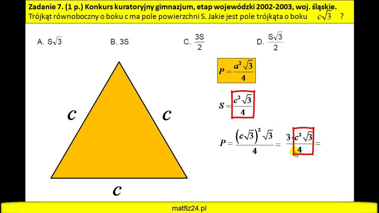 Jak Oblicza Sie Pole Trojkata - Image to u Jak Oblicza Się Pole Trójkąta
