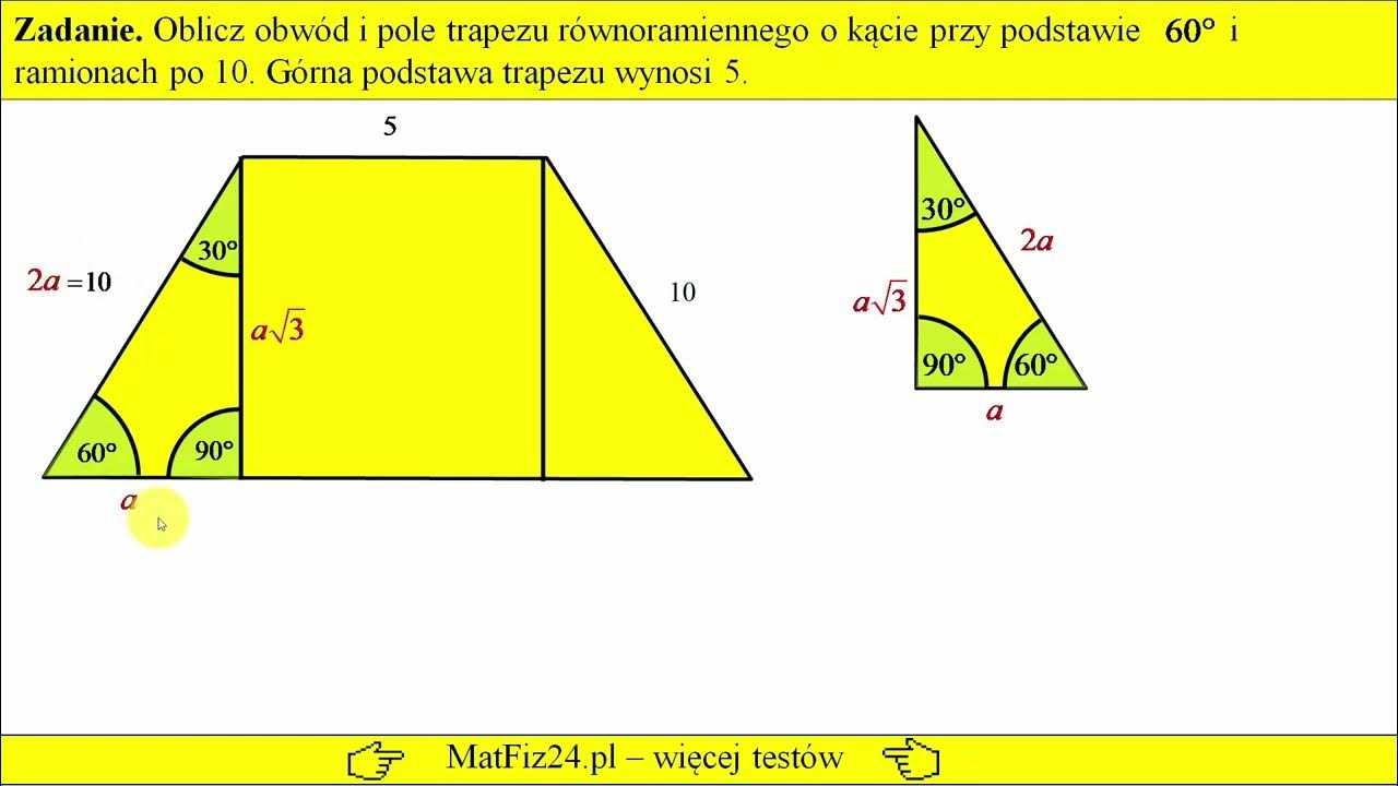 Jak Obliczyc Obwd Trapezu Rwnoramiennego