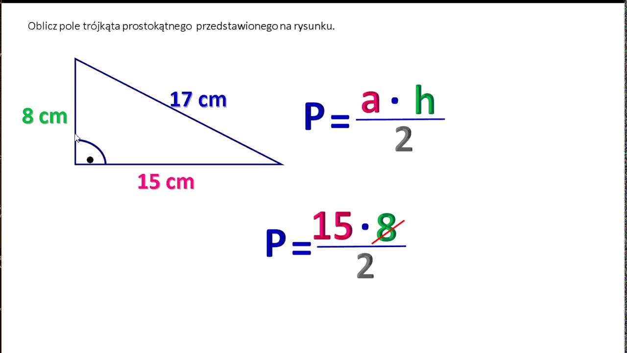 Jak Obliczyc Pole Trojkata Wzor Jak Obliczyc Pole Trjkata Rwnoramiennego