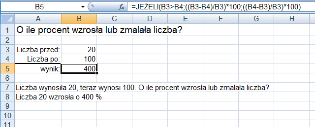 Jak obliczyć procent z liczby w Excelu - Procent z liczby Jak Obliczyć O Ile Procent Obniżono Cenę