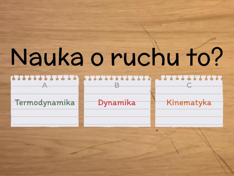 Jak opisujemy ruch? - Test Test Z Fizyki Jak Opisujemy Ruch