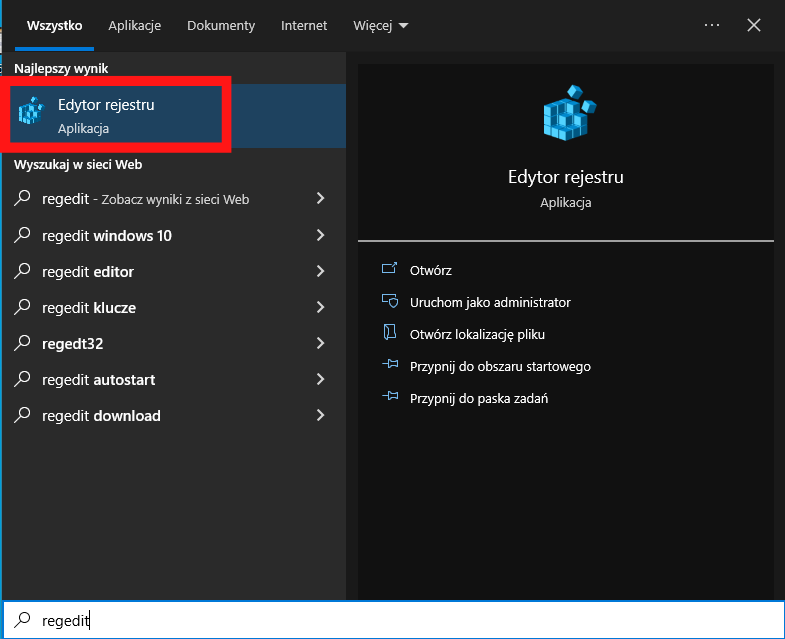 Jak otworzyć Edytor rejestru w Windows 10 - Orzech Pomaga Jak Otworzyć Edytor Rejestru Windows 10