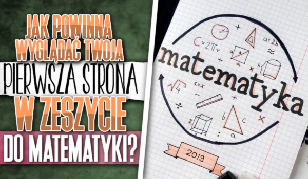 Pierwsza Strona Do Zeszytu Z Matematyki