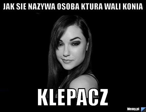 Jak sie nazywa osoba ktura wali konia klepacz - Memy.pl Jak Nazywa Się Osoba Roznosząca Wódkę Na Weselu