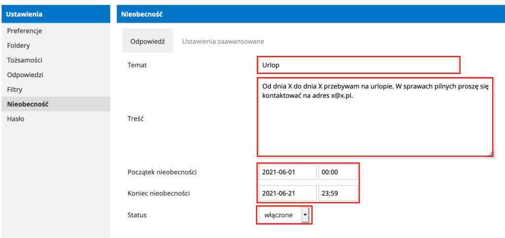 Jak uruchomić autoresponder? | AttHost Autoresponder Po Odejsciu Z Pracy