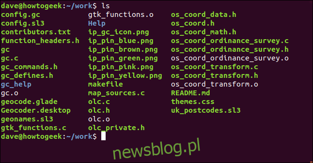 Jak używać polecenia ls do wyświetlania listy plików i katalogów w Wynik Działania Polecenia Ls Użytego W Systemie Linux Przedstawia Rysunek