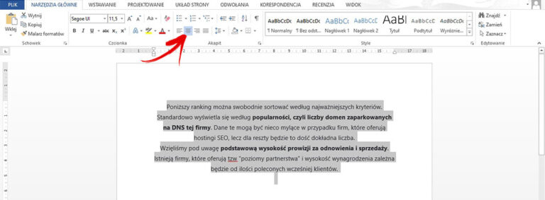 Jak wyjustować tekst w Wordzie i Google Docs? Jak Wyjustowac Tekst W Wordzie 2007