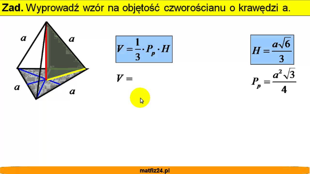Jak wyprowadzić wzór na objętość czworościanu - Matfiz24.pl - YouTube Objetosc Czworoscianu Przedstawionego Na Rysunku To